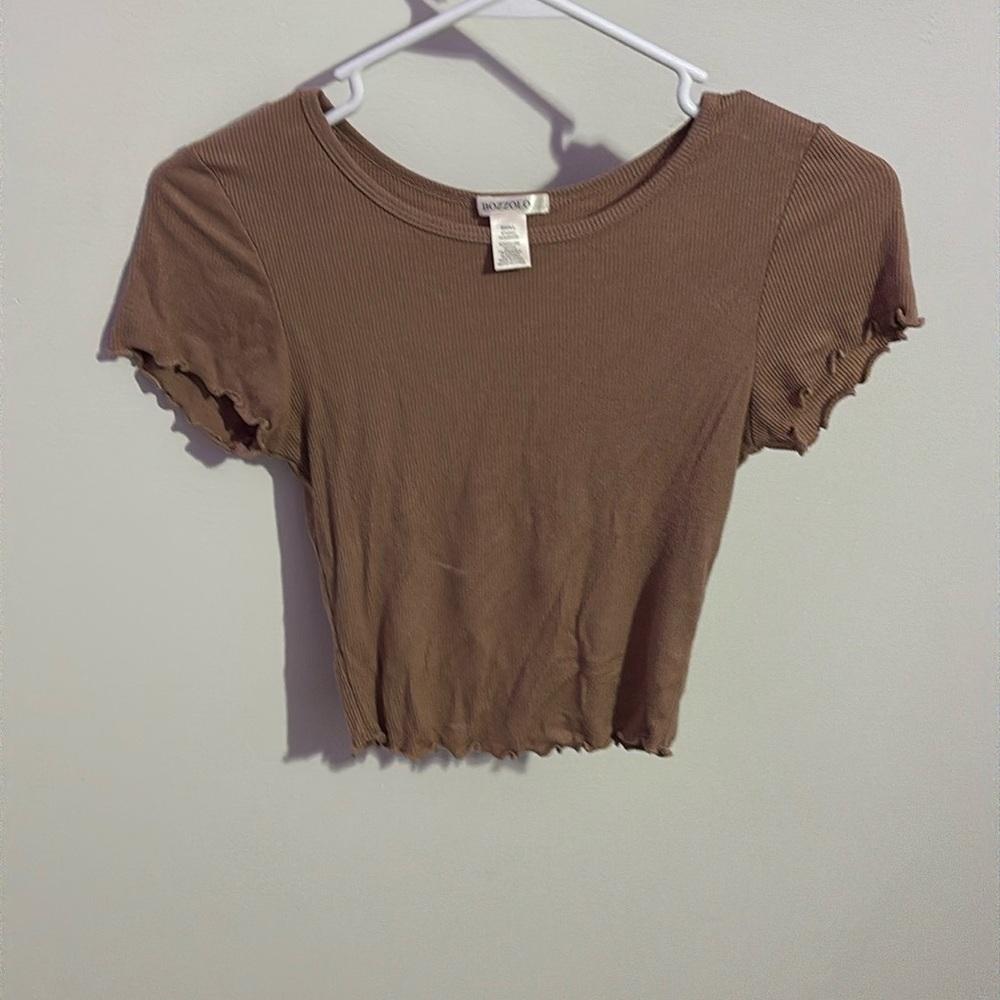 light brown crop top